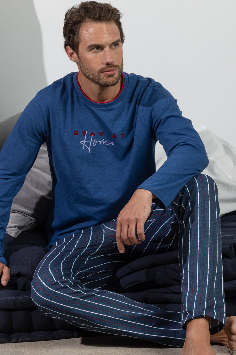 64778 - PIGIAMA UOMO LUNGO STAY AT HOME