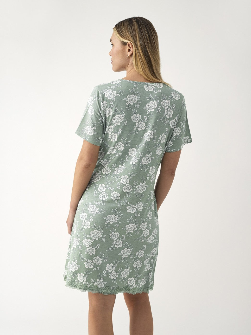 N19041 - CAMICIA DA NOTTE MEZZA MANICA MODAL