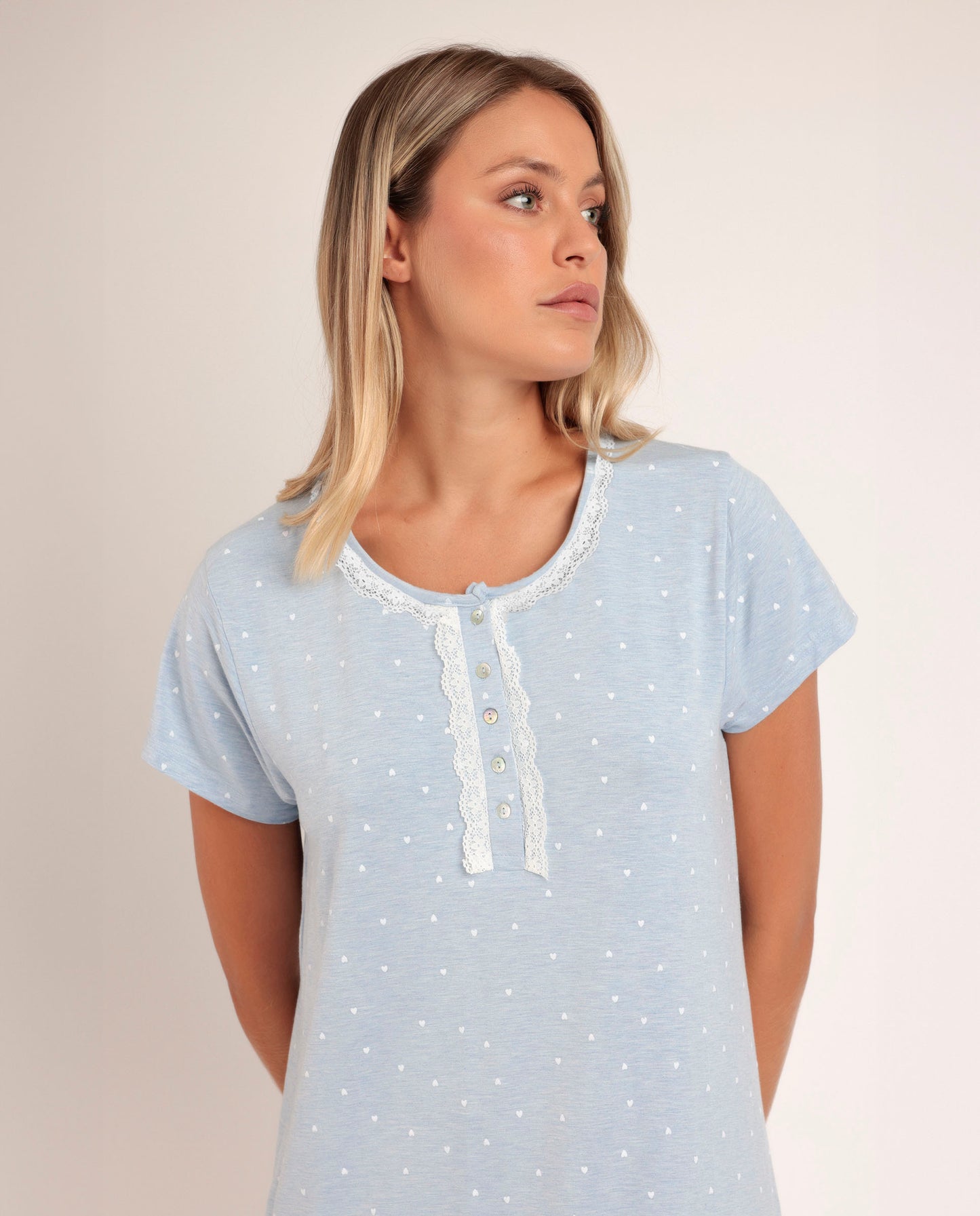 61250 - CAMICIA DA NOTTE MANICA CORTA SOFT HEARTS