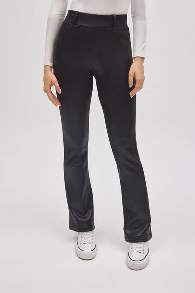 70443 - LEGGINS A ZAMPA FELPATI IN PELLE