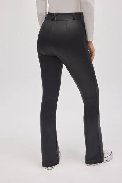 70443 - LEGGINS A ZAMPA FELPATI IN PELLE