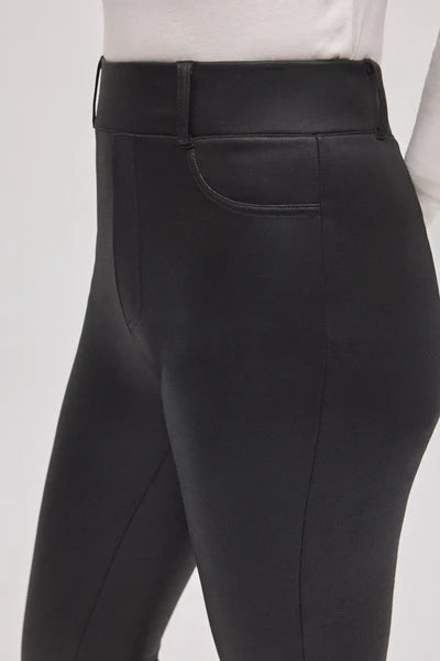 70443 - LEGGINS A ZAMPA FELPATI IN PELLE