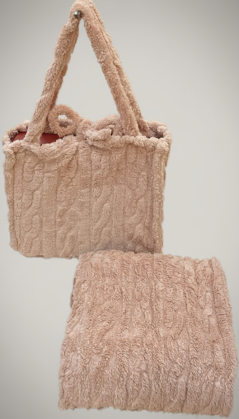 PLS129 - SET PLAID 130X160 CON BORSA JACQUARD