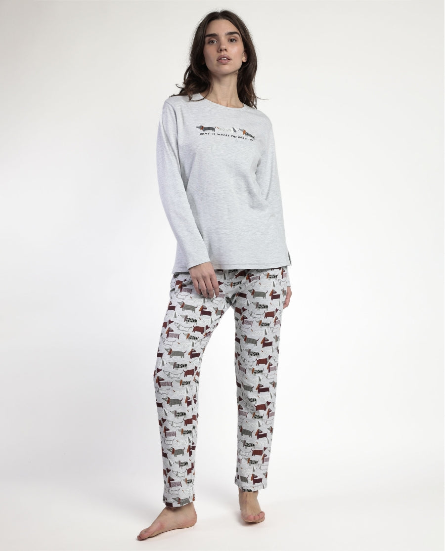 63590 - PIGIAMA DONNA CON BASSOTTO