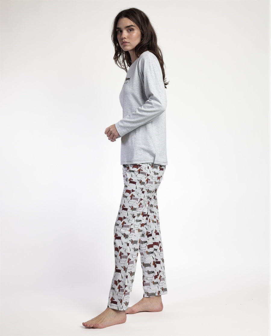 63590 - PIGIAMA DONNA CON BASSOTTO