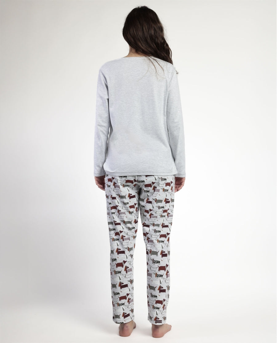 63590 - PIGIAMA DONNA CON BASSOTTO