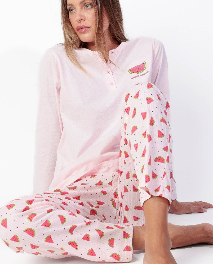 64575 - PIGIAMA DONNA LUNGO WATERMELON