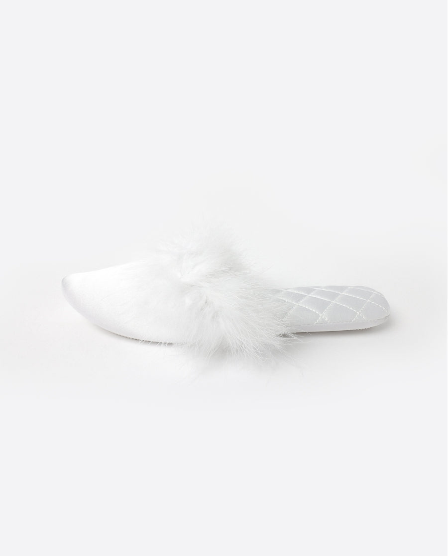 69124 - PANTOFOLE SPOSA CON PIUME