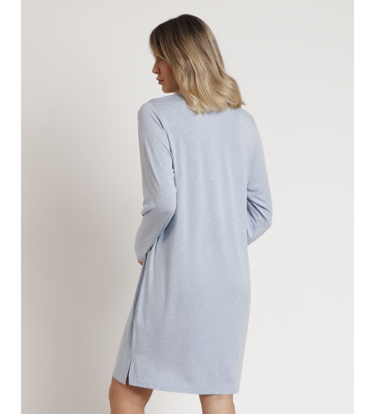 61309 - CAMICIA DA NOTTE MANICA LUNGA CUORI SOFT