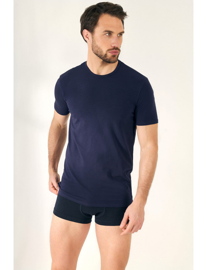H2011 - MAGLIA UOMO MODAL SCOLLO TONDO