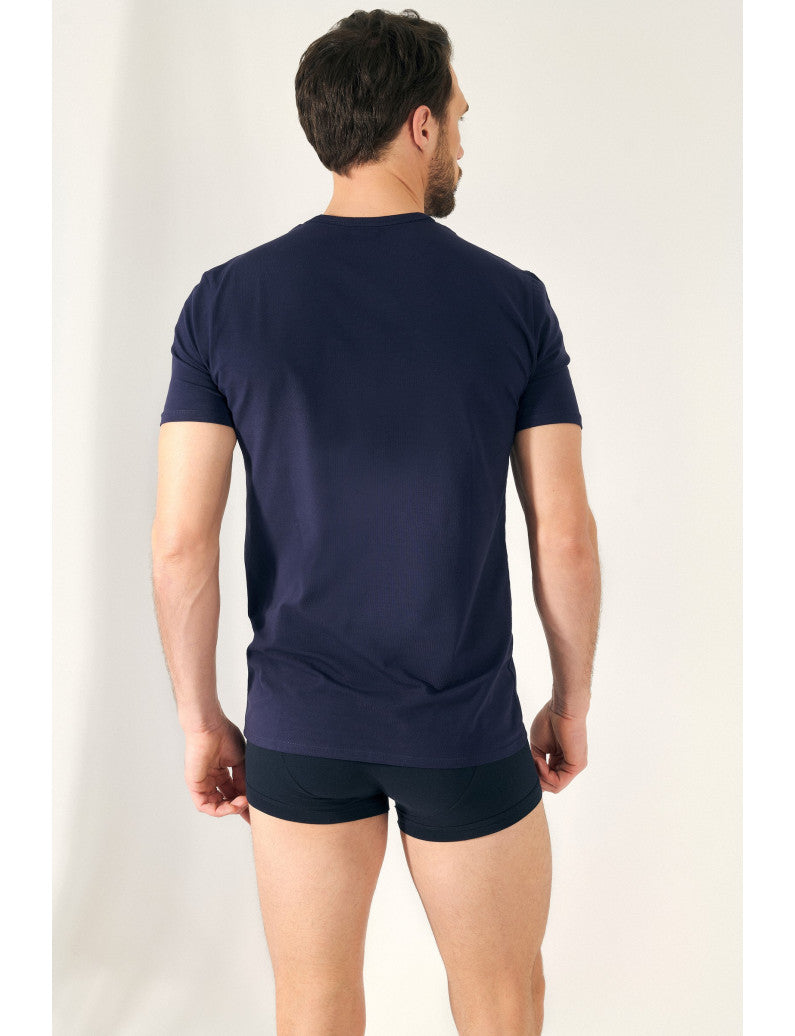 H2011 - MAGLIA UOMO MODAL SCOLLO TONDO