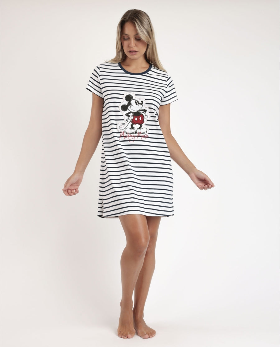 61399 - CAMICIA DA NOTTE A RIGHE MICKEY