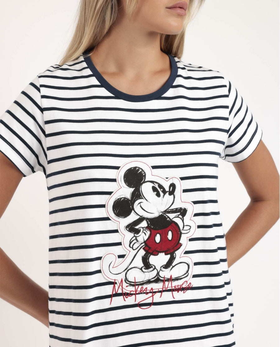61399 - CAMICIA DA NOTTE A RIGHE MICKEY