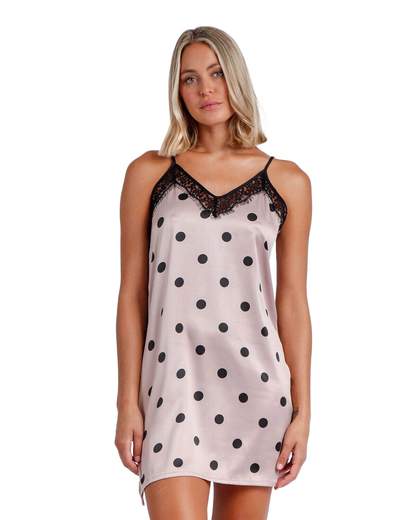61125 - CAMICIA DA NOTTE CANOTTA A POIS