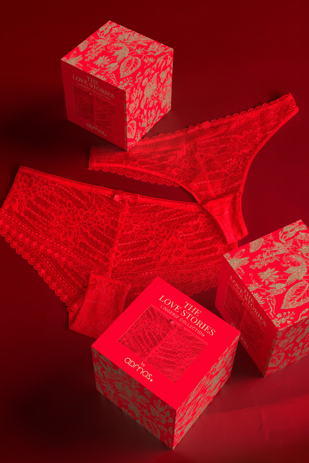 41705B - CULOTTE ROSSO IN PIZZO