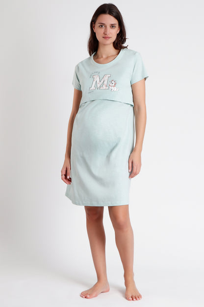 61274 - CAMICIA DA NOTTE MANICA CORTA PREMAMAN