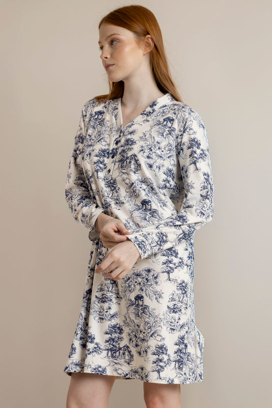 61418 - CAMICIA DA NOTTE TOILE DE JOUY