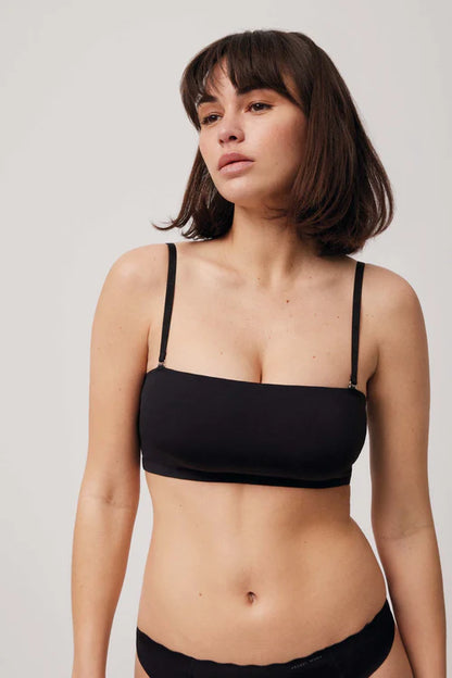 10110 - FASCIA IMBOTTITA CON SPALLINE NERE REMOVIBILI