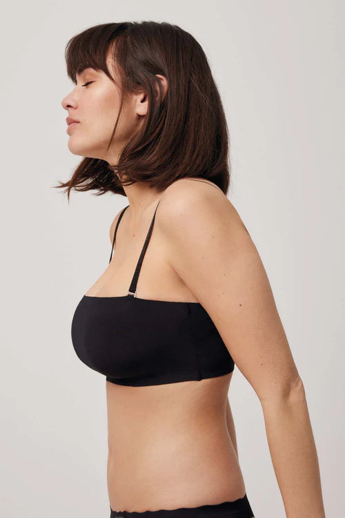10110 - FASCIA IMBOTTITA CON SPALLINE NERE REMOVIBILI
