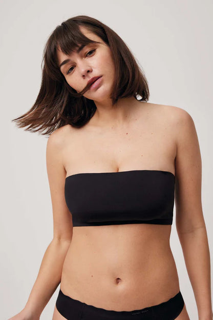 10110 - FASCIA IMBOTTITA CON SPALLINE NERE REMOVIBILI