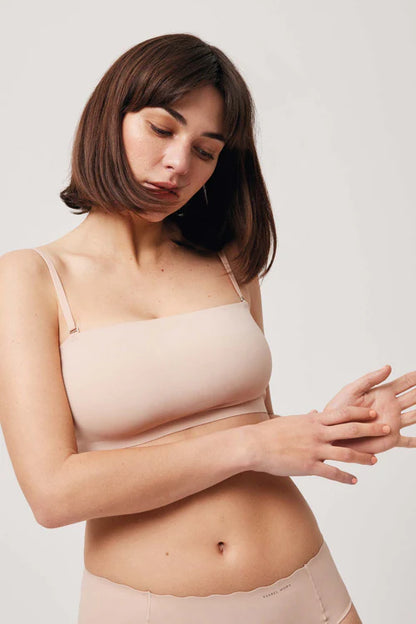 10110 - FASCIA IMBOTTITA CON SPALLINE NERE REMOVIBILI