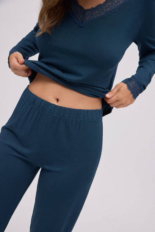 10766 - PIGIAMA LUNGO IN MODAL EXTRA MORBIDO CON PANTALONI JOGGER