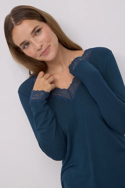 10766 - PIGIAMA LUNGO IN MODAL EXTRA MORBIDO CON PANTALONI JOGGER