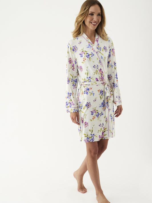 N19174 - KIMONO MODAL CON FIORI
