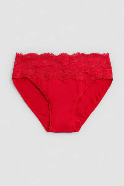 19492 - SLIP MIDI IN PIZZO ROSSO DA DONNA