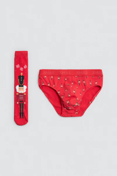 20432 - CONFEZIONE DI CALZINI E SLIP NATALIZI