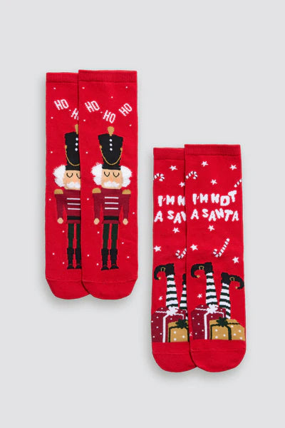 42282 - CONFEZIONE DA 2 CALZINI NATALIZI PER BAMBINI