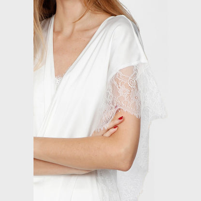 57302 - VESTAGLIA SPOSA IN PIZZO