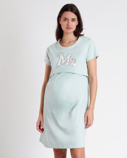 61274 - CAMICIA DA NOTTE MANICA CORTA PREMAMAN