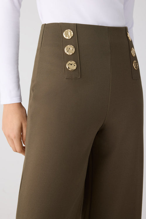 70474 - PANTALONI LARGHI A VITA ALTA CON BOTTONI DECORATIVI NERI