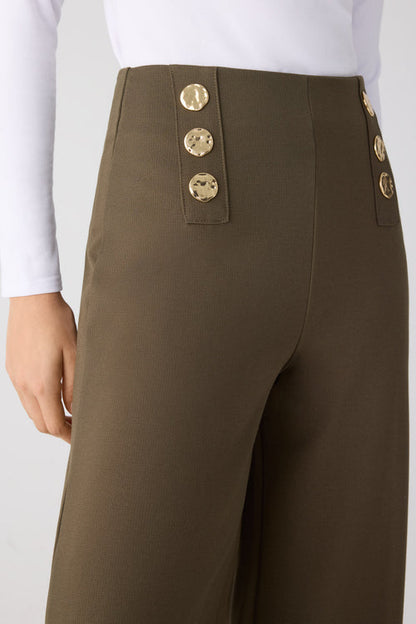 70474 - PANTALONI LARGHI A VITA ALTA CON BOTTONI DECORATIVI NERI