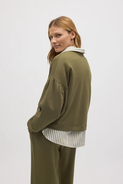 FELPA IN TESSUTO CON MANICHE A PALLONCINO YSABEL MORA