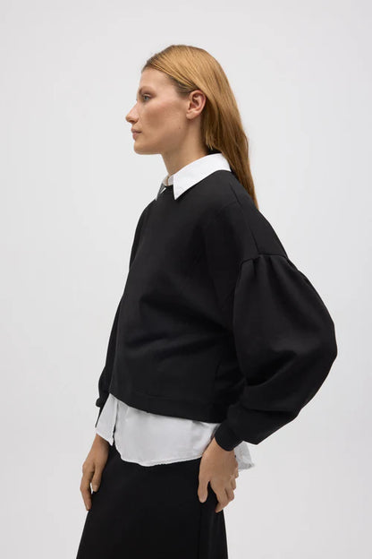 70673 - FELPA IN TESSUTO CON MANICHE A PALLONCINO