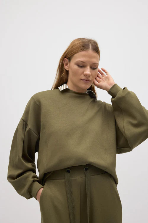 70673 - FELPA IN TESSUTO CON MANICHE A PALLONCINO