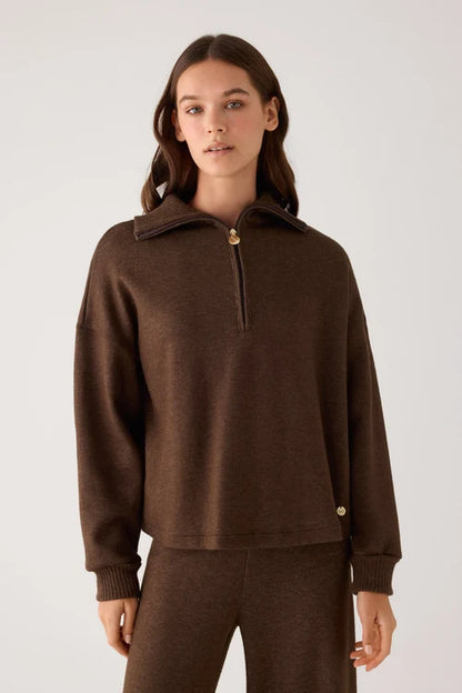 70724 - MAGLIONE CALDO CON CERNIERA SUL COLLO