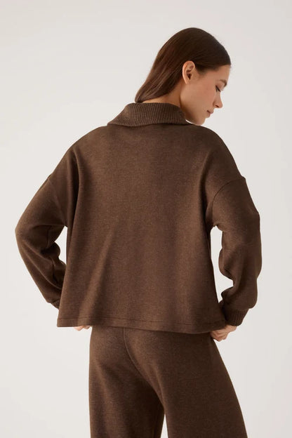 70724 - MAGLIONE CALDO CON CERNIERA SUL COLLO