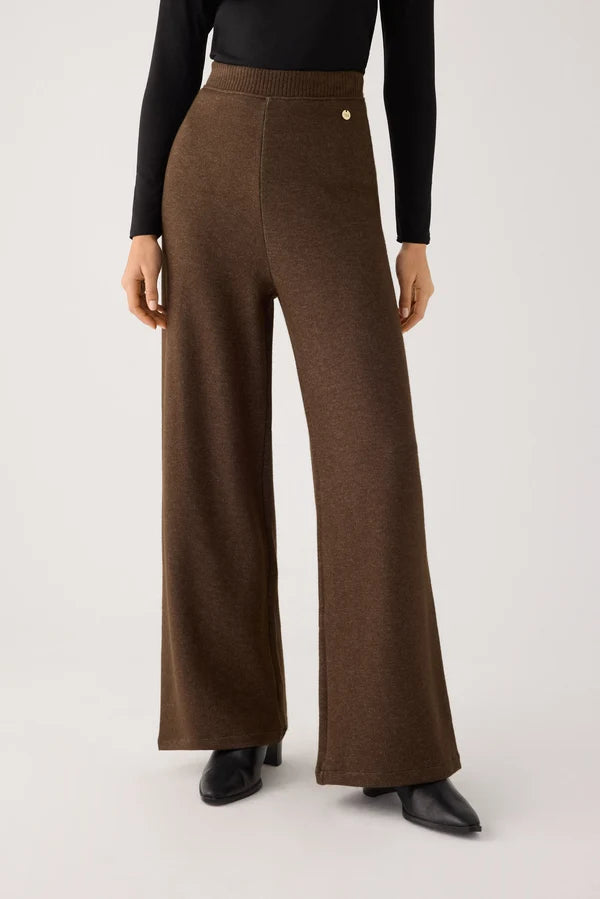 70727 - PANTALONI CALDI A VITA ALTA E GAMBA LARGA