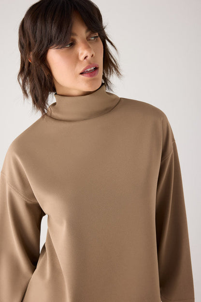 70749 - MAGLIONE A COLLO ALTO IN PIQUE'