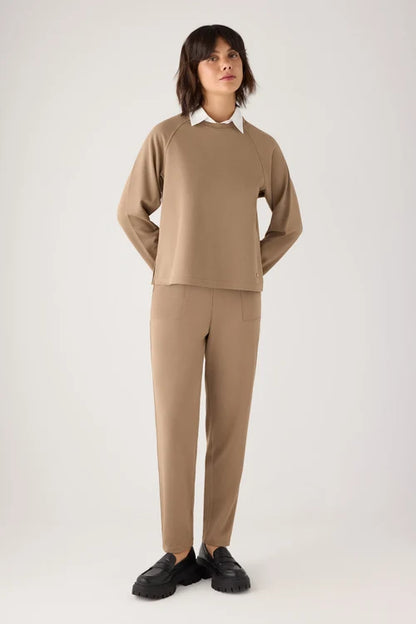 70750 - MAGLIONE CON SCOLLO TONDO IN PIQUE'