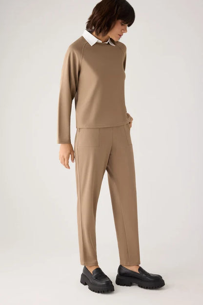 70750 - MAGLIONE CON SCOLLO TONDO IN PIQUE'