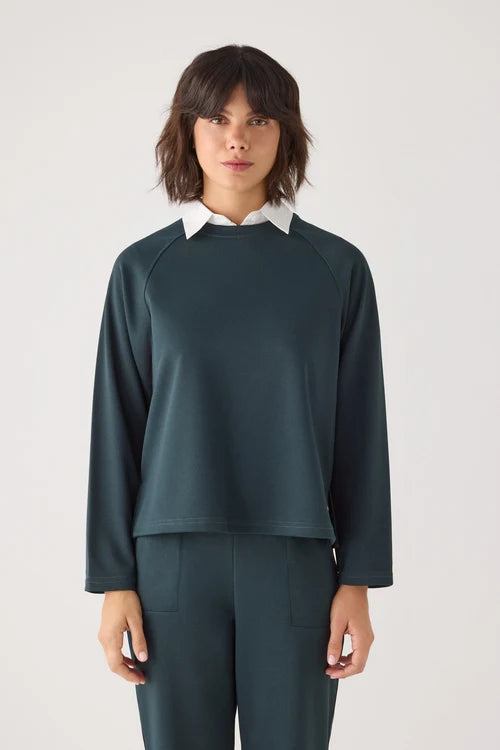 70750 - MAGLIONE CON SCOLLO TONDO IN PIQUE'