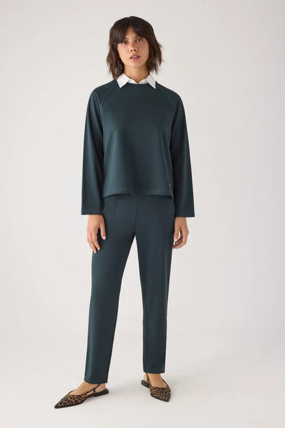70750 - MAGLIONE CON SCOLLO TONDO IN PIQUE'