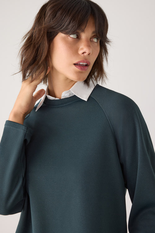 70750 - MAGLIONE CON SCOLLO TONDO IN PIQUE'