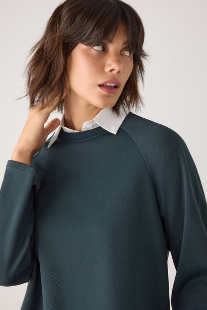 70750 - MAGLIONE CON SCOLLO TONDO IN PIQUE'