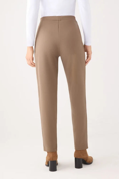 70752 - PANTALONE SLIM FIT A VITA ALTA IN PIQUE'