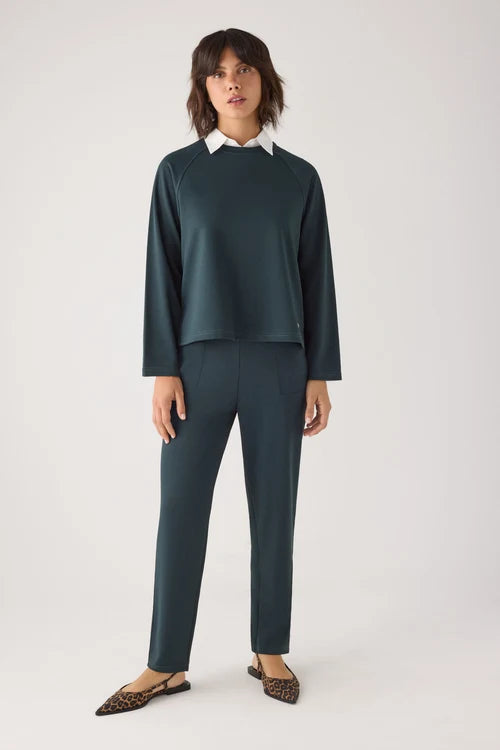 70752 - PANTALONE SLIM FIT A VITA ALTA IN PIQUE'